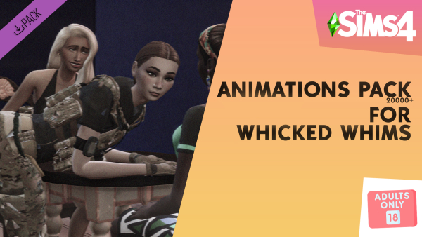 Пак анимаций для WickedWhims v187.18 + CAS / Wicked Whims Animations Pack 2026 + CAS (18+)